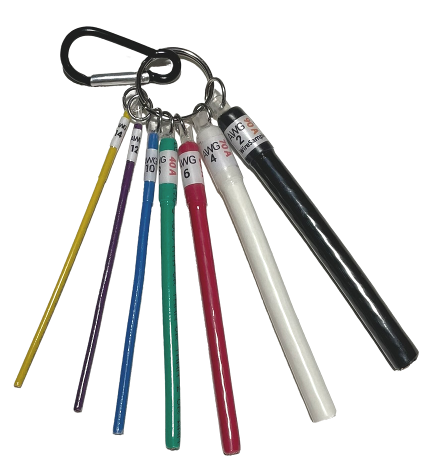 AWG wire gauge sample for amperage assessment
